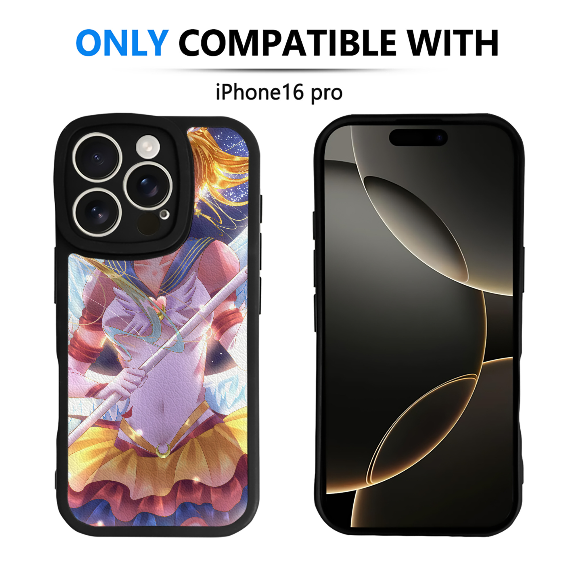 （画像用） 美少女戦士セーラームーン Sailor Moon 【iPhone 16シリーズ対応】シリコンスマホケース（レザー調） 材質：シリコン